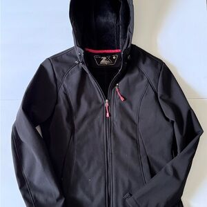 ZeroXposure Women’s Black  Hooded Jacket Coat with Pink Accents size Small